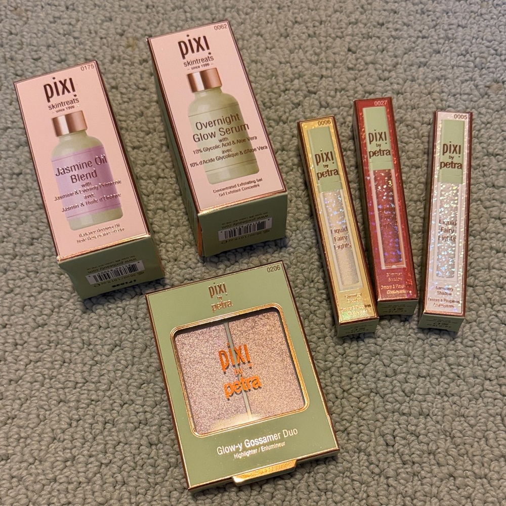 Pixi Skincare and Makeup Collection Liquid Fairy Lights, Oil, Serum, Glowy Duo